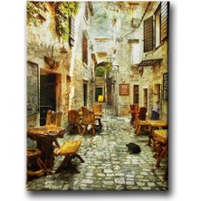 Desenlio Nostanji Kafe Kanvas Tablo