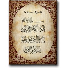 Desenlio Nazar Ayeti Dini Kanvas Tablo
