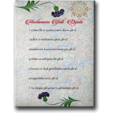 Desenlio Mevlana'nın 7 Öğüdü Karanfilli Tablo