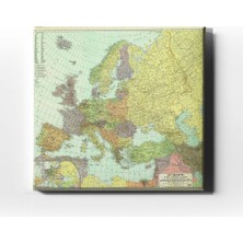 Desenlio Dünya Haritası Canvas Tablo