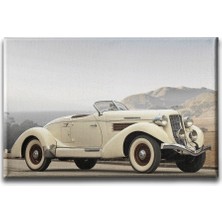 Desenlio Klasik Beyaz Araba  Canvas Tablo