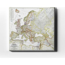 Desenlio Dünya Haritası Canvas Tablo