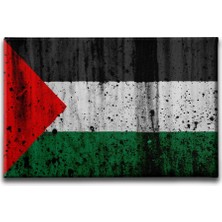 Desenlio Filistin Bayrağı Kanvas Tablo