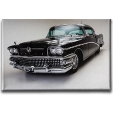 Desenlio Klasik Siyah Araba Canvas Tablo