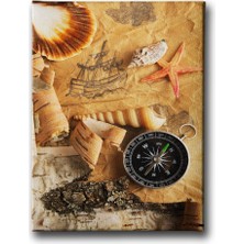 Desenlio Deniz Haritası Canvas Tablo
