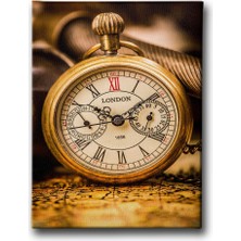 Desenlio Antika Cep Saati Canvas Tablo