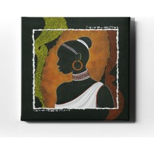 Desenlio Afrikalı Kadın Portresi  Canvas Tablo