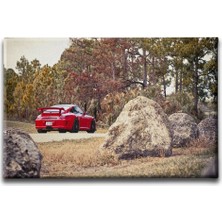 Desenlio Kırmızı Porsche Canvas Tablo