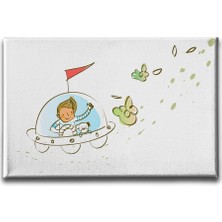 Desenlio Uzay Çocuk Kanvas Tablo