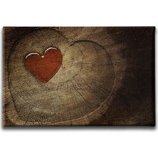 Desenlio Kalp Damla Kanvas Tablo