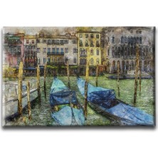 Desenlio Kıyı Sulu Boya Tablo