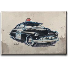 Desenlio Sheriff Cars Kanvas Tablo