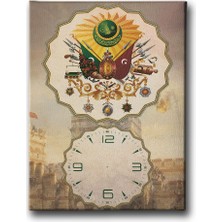 Desenlio Osmanlı Arması Saatli Tablo