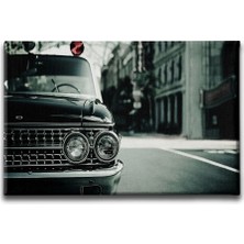 Desenlio Klasik Siyah Araba Canvas Tablo