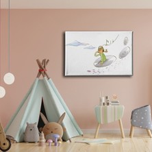 Desenlio Saatli Kız Kanvas Tablo