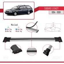 Subaru Legacy 1994-1999 Arası ile Uyumlu Fly Model Ara Atkı Tavan Barı Gri 3 Adet Bar