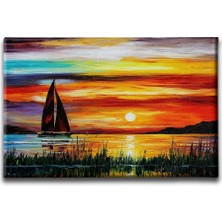 Desenlio Gün Batımı Yağlı Boya Kanvas Tablo