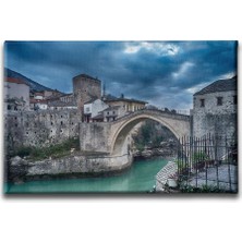 Desenlio Mostar Köprüsü Kanvas Tablo