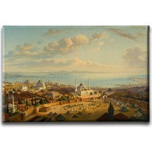 Desenlio Eski Istanbul Yağlı Boya Kanvas Tablo