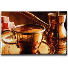 Desenlio Kahve Kanvas Tablo
