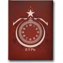 Desenlio Ay Yıldız Türk Saatli Tablo