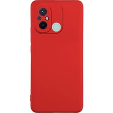 Kzy Xiaomi Redmi 12C Kapak Içi Kadife Kamera Korumalı Lansman Silikon Kılıf - Kırmızı