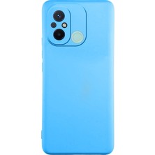 Kzy Xiaomi Redmi 12C Kapak Içi Kadife Kamera Korumalı Lansman Silikon Kılıf - Mavi