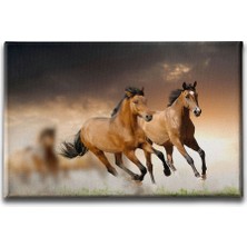 Desenlio Atlar Kanvas Tablo