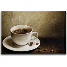 Desenlio Fincan Kahve Kanvas Tablo
