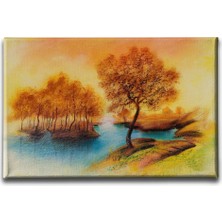 Desenlio Ağaç Yağlı Boya Kanvas Tablo