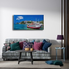 Desenlio Sahil Panoramik Kanvas Tablo