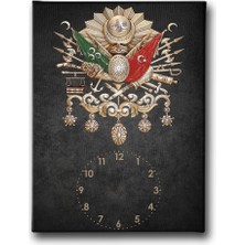 Desenlio Osmanlı Arması Saatli Tablo