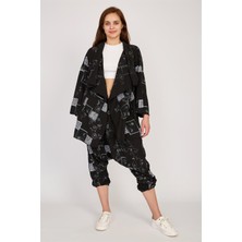 Boho Şalvar Pantolon Asimetrik Ceket Takım