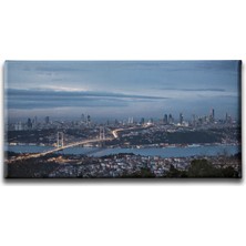 Desenlio Istanbul Panoramik Kanvas Tablo