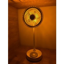 Hepu 9050B Mini Şarjlı Masa Üstü Vantilatör USB Fan 1200 Mah 5 Kollu Süper Soğutma