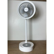 Hepu 9050B Mini Şarjlı Masa Üstü Vantilatör USB Fan 1200 Mah 5 Kollu Süper Soğutma