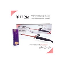 Trina Afro Dalga 9.5mm Gold Seramik Maşa - 20CM.EKSTRA Uzun Başlık - Kıvırcık Saç Maşası