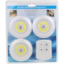 Ttt Uzaktan Kumandalı Yapışkanlı 3'lü LED Spot Lamba