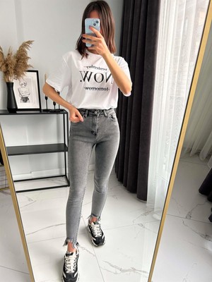 Moac Kesik Paça Füme Skinny Jean