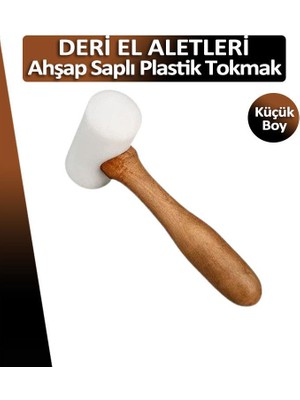 Dopar Ahşap Saplı Plastik Tokmak (Çekiç) Deri El Aleti Küçük Boy