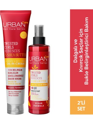 URBAN Care Hibiscus&Shea Butter Kıvırcık ve Dalgalı Saçlara Özel Saç Bakım Seti-Vegan
