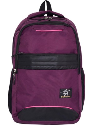 Sentor SN-50007 Laptop Bölmeli Okul Sırt Çantası 3 Bölmeli Mor