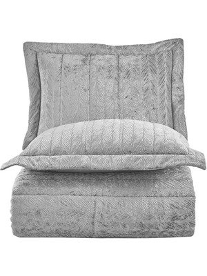 Elart Velvet Kadife Comfort Set Modern Uyku Seti Tek Kişilik Gümüş 2 Parça