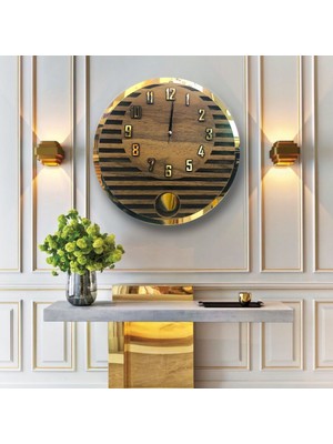 STE Desing Dekoratif Modern Sarkaçlı Duvar Saati, Ahşap Duvar Saati,duvar Saati,wall Clock,