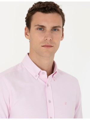 Pierre Cardin Erkek Pembe Slim Fit Uzun Kollu Gömlek 50275815-VR041