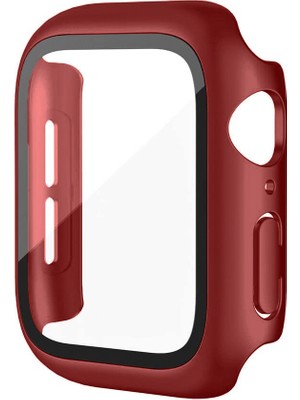 Quse Apple Watch Seri 3-2 38MM Uyumlu Ekran ve Kasa Koruyucu Vişne Çürüğü