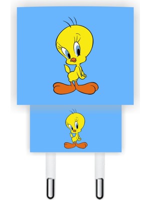 Quart Aksesuar Iphone 20W Şarj Aleti Kaplaması Tweety Şarj Aleti Sticker