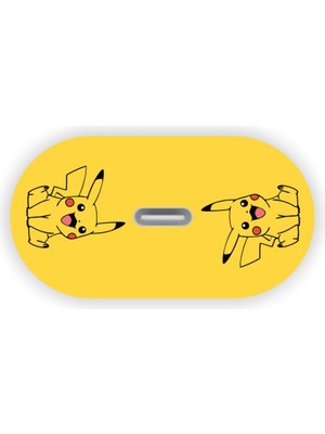 Quart Aksesuar Iphone 20W Şarj Aleti Kaplaması Pikachu Şarj Aleti Sticker