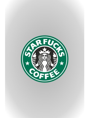 Quart Aksesuar 8x8 cm Starfucks Coffee Sticker Araba Laptop Oto Motor Sticker