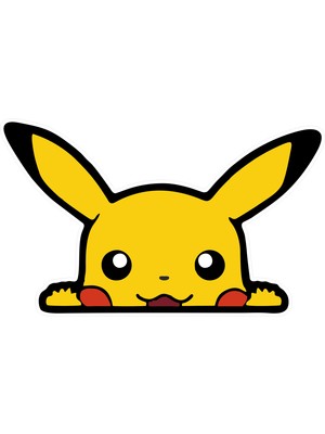 Quart Aksesuar 14 x 8,5 cm Pokemon Pikachu Sticker Araba Laptop Oto Motor Sticker